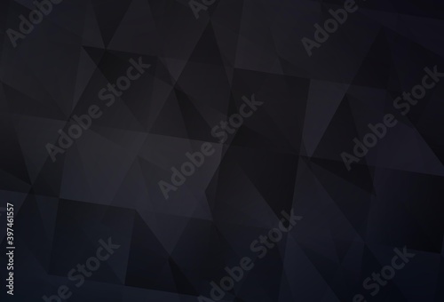 Dark Gray vector abstract polygonal pattern.