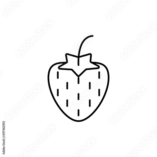 strawberry icon element of fruit icon for mobile concept and web apps. Thin line strawberry icon can be used for web and mobile. Premium icon on white background