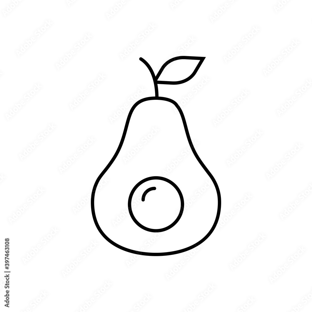 avocado icon element of fruit icon for mobile concept and web apps. Thin line avocado icon can be used for web and mobile. Premium icon on white background avocado icon element of fruit icon for mobile concept and web apps. Thin line avocado icon can be used for web and mobile. Premium icon on white background
