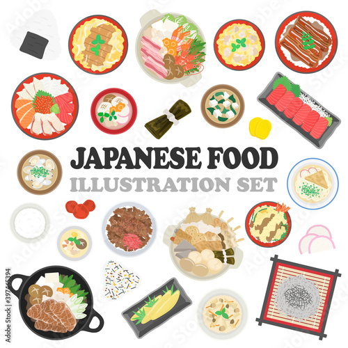日本食のイラストセット