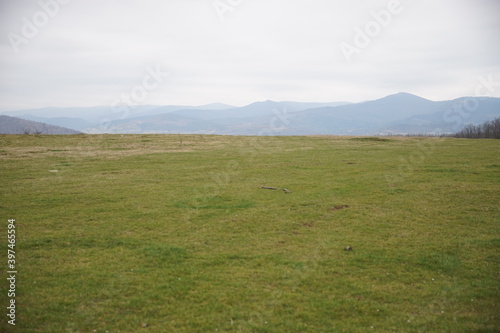 Ukraine, non urban scene, Scenic View Of Mountains. autumn scenery of foggy valley