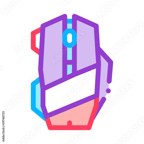 mouse computer device color icon vector. mouse computer device sign. isolated symbol illustration