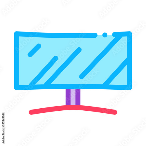 monitor screen computer color icon vector. monitor screen computer sign. isolated symbol illustration