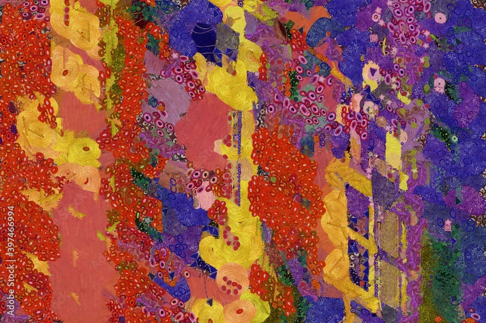 3D fractal illustration.Abstract fractal in bright color.