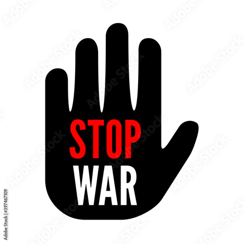 Konstfotografi Stop war symbol icon