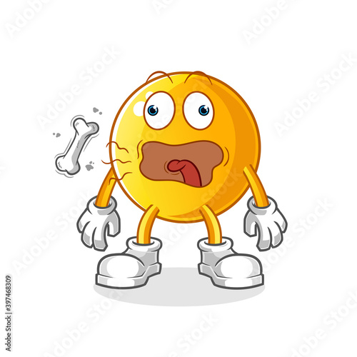  emoticon burp mascot. cartoon vector
