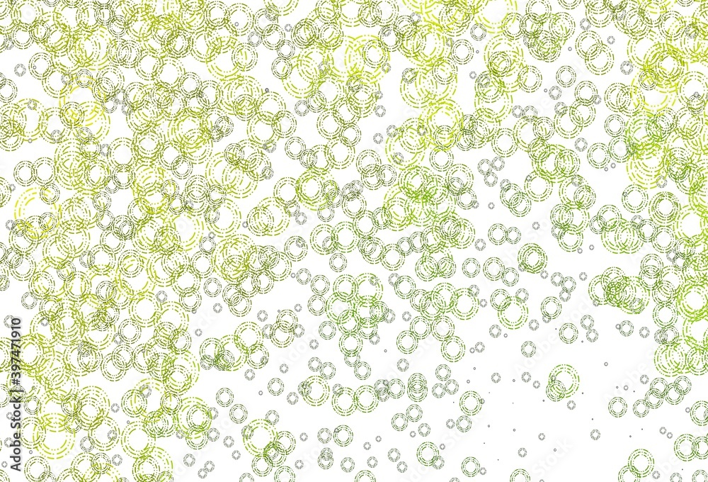 Light Green, Yellow vector texture with disks. Light Green, Yellow vector texture with disks.