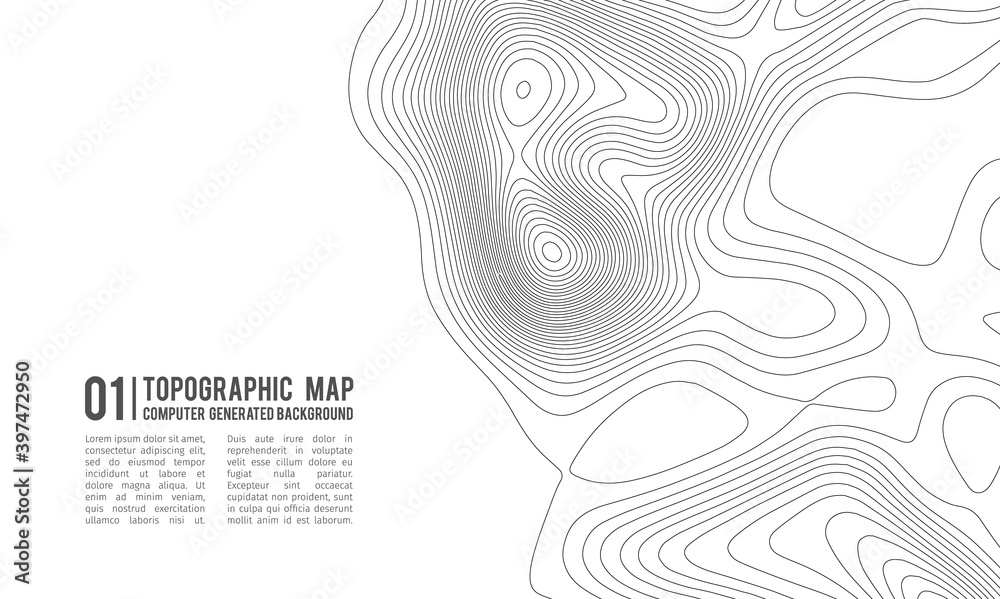 Grey contours vector topography. Geographic mountain topography vector  illustration. Topographic pattern texture. Map on land vector terrain. Elevation  graphic contour height lines. Topographic map Stock 벡터