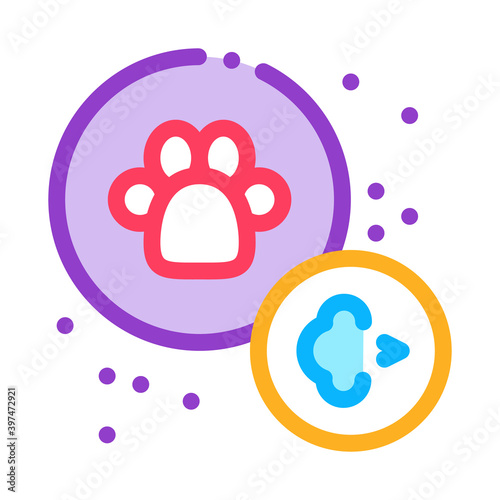 allergy on animals color icon vector. allergy on animals sign. isolated symbol illustration