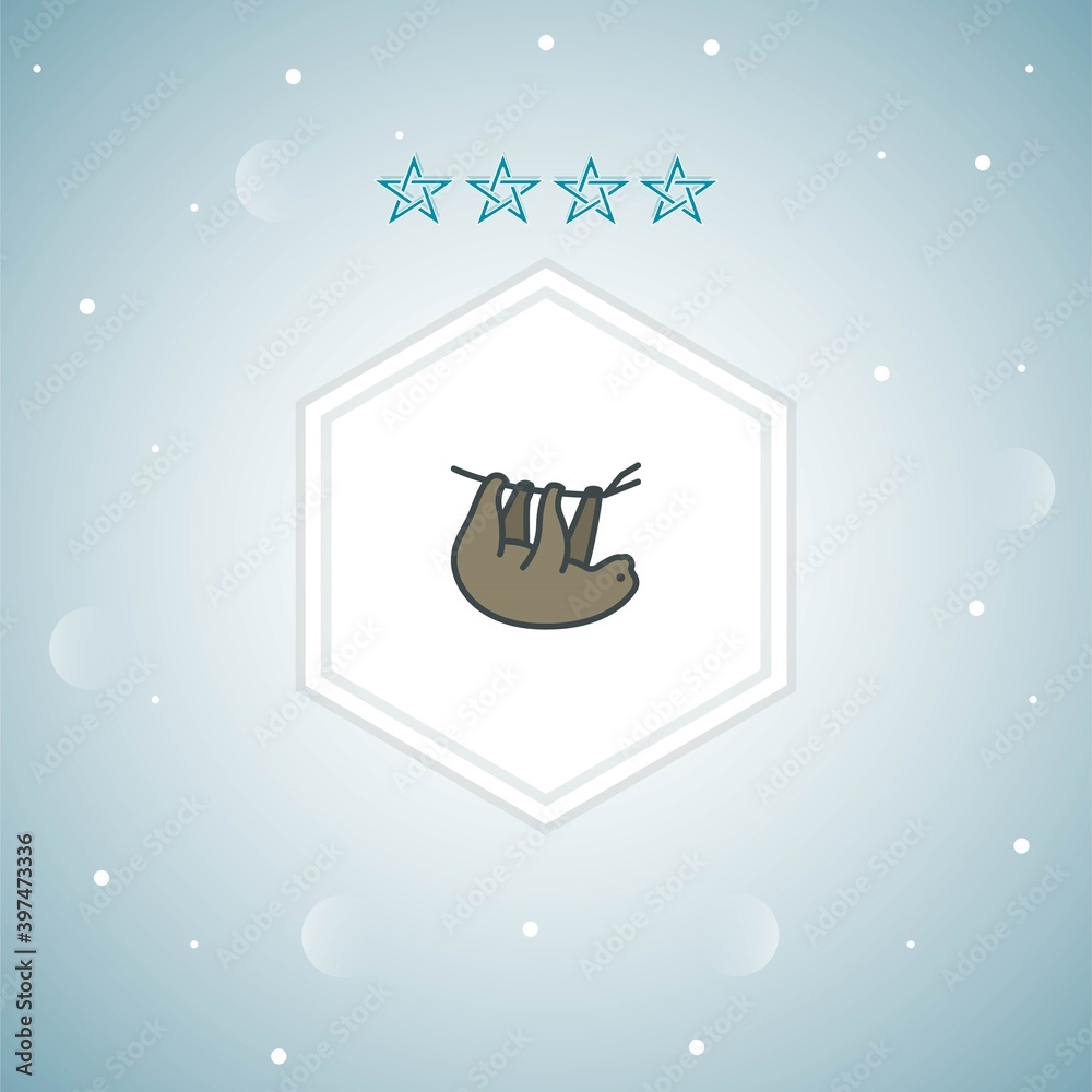 sloth vector icons modern sloth vector icons modern