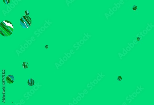 Light blue, green vector texture with disks.