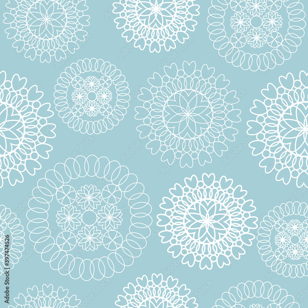 seamless pattern with snowflakes.vector illustration