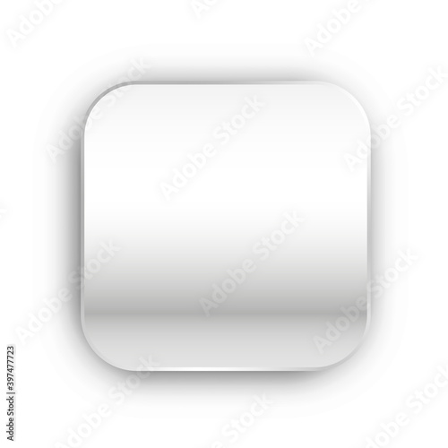 Metallic White Texture Template Button Web Icon