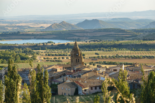 Loarre, Aragon, Panoramic views Huesca, Spain from top the village, Castle of Loarre photo
