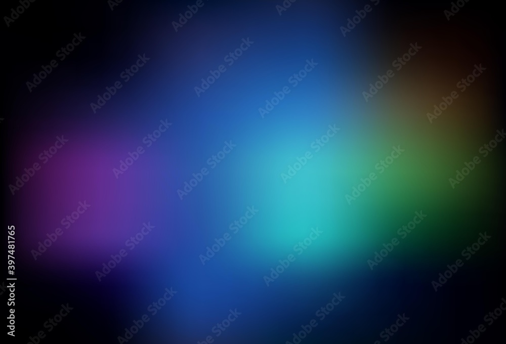 Dark Multicolor vector glossy abstract layout.
