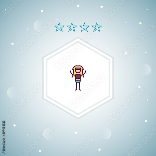 glam rock vector icons modern