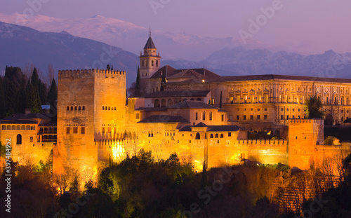 Alhambra, UNESCO World Heritage Site. Granada City. Andalusia, Southern Spain Europe