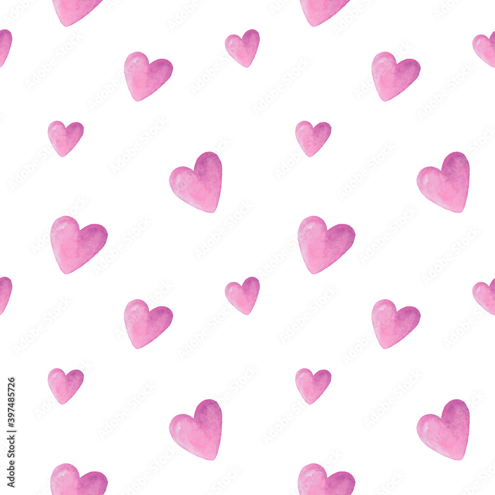 big pattern hearts pink