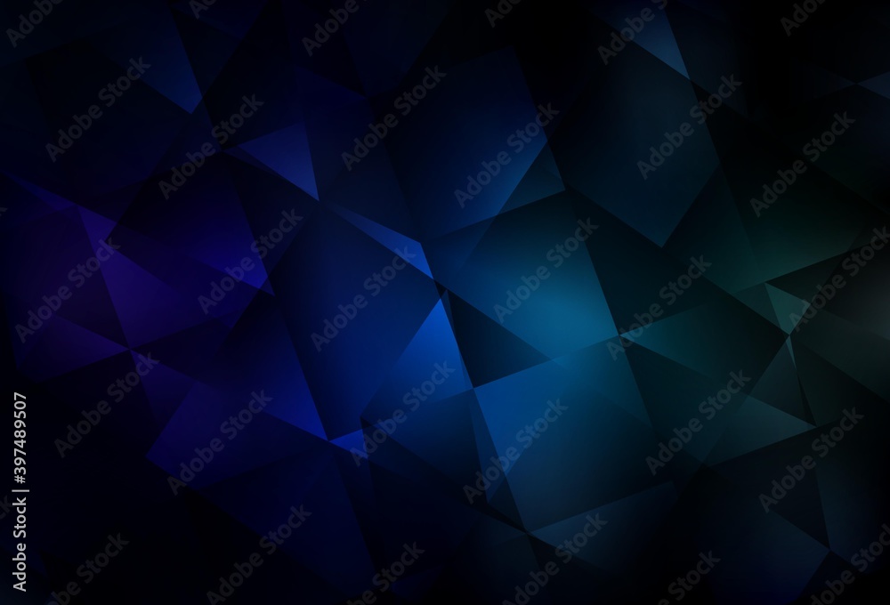 Dark Blue, Green vector abstract mosaic backdrop.