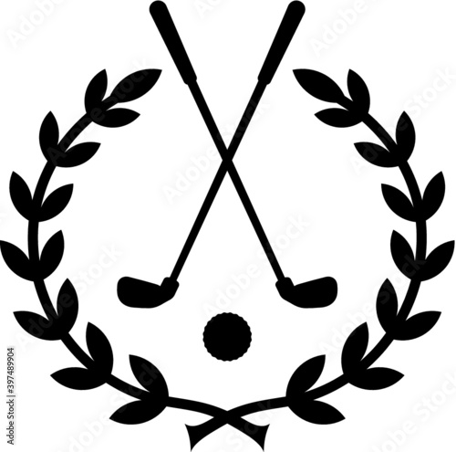Vector illustration of the golf laurel wreath