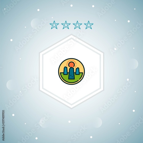 megalith vector icons moderns