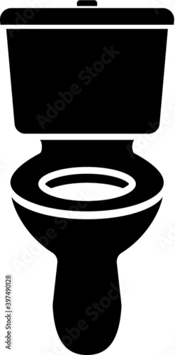 Vector illustration of the toilet pot sign