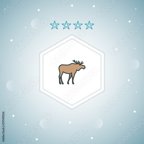 moose vector icons moderns