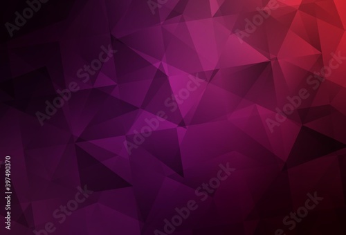 Dark Purple, Pink vector abstract mosaic pattern.