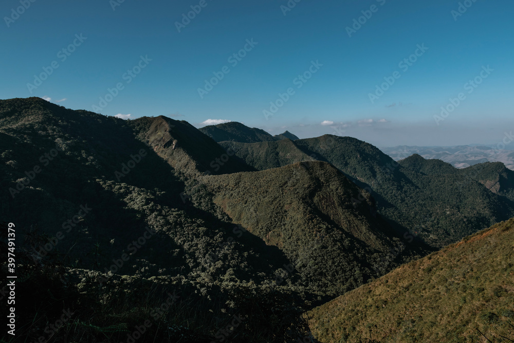 mountains in the morning