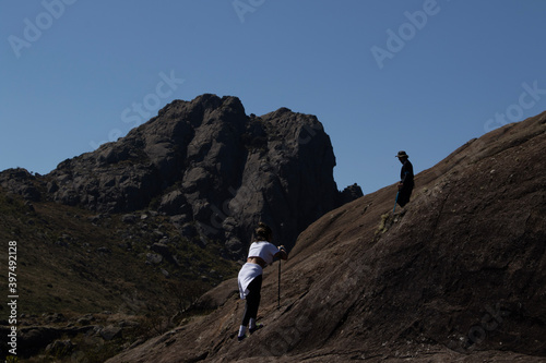 hiker in the mountains