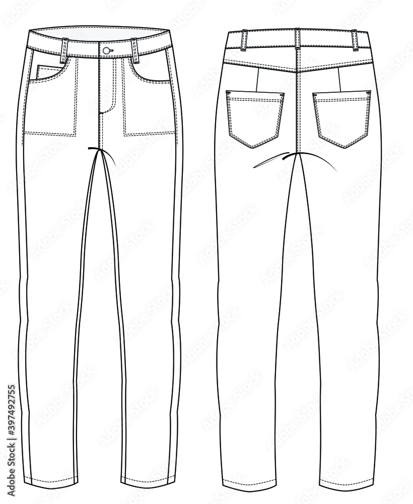 Details more than 203 flat sketch of trouser