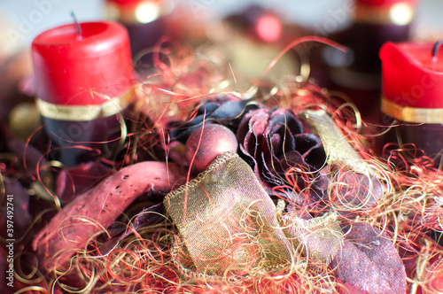 Christmas advent wreath decoration. photo