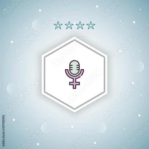 womens voice vector icons modern