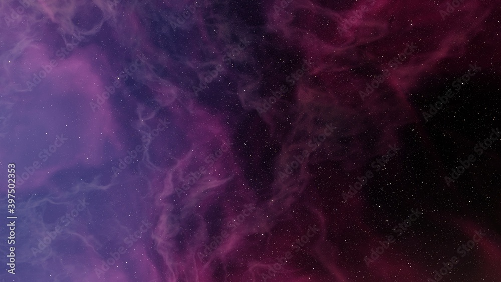 Obraz premium nebula gas cloud in deep outer space, Science fiction illustrarion, colorful space background with stars 3d render 