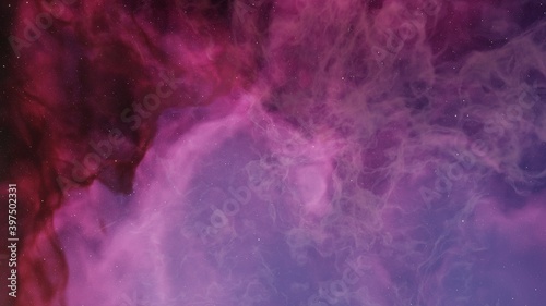 nebula gas cloud in deep outer space, Science fiction illustrarion, colorful space background with stars 3d render 