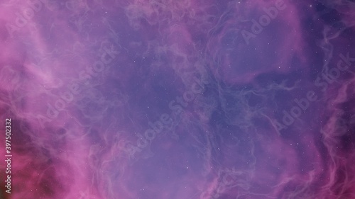 nebula gas cloud in deep outer space, Science fiction illustrarion, colorful space background with stars 3d render 