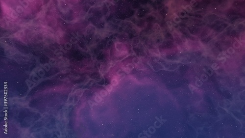 nebula gas cloud in deep outer space, Science fiction illustrarion, colorful space background with stars 3d render 