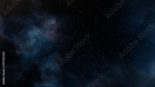 nebula gas cloud in deep outer space  Science fiction illustrarion  colorful space background with stars 3d render 