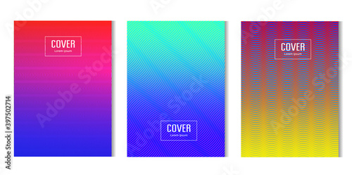 Geometric abstract background for catalogue, corporate brochure. Vector pattern and graphic design. Cover template set.