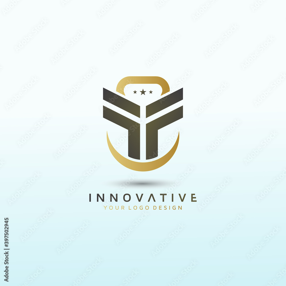 Letter T vector logo design with dumbbell icon, Fitness Logo Images, Stock Photos & Vectors