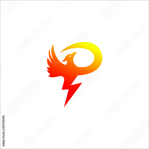 logo phonix icon templet vector photo