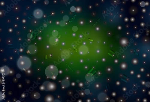 Dark Green, Yellow vector texture with disks.