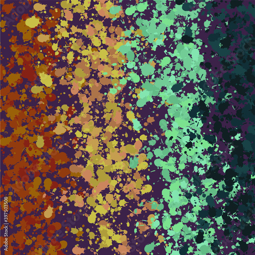 Colorful ink splatter set. Paint splashes set for design. Collection of Various Ink Blot Splatters. Abstract vector illustration. Set for grunge splash textures. © Nadejda