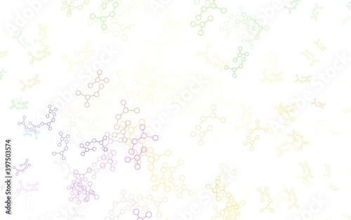 Light Multicolor vector pattern with artificial intelligence network.