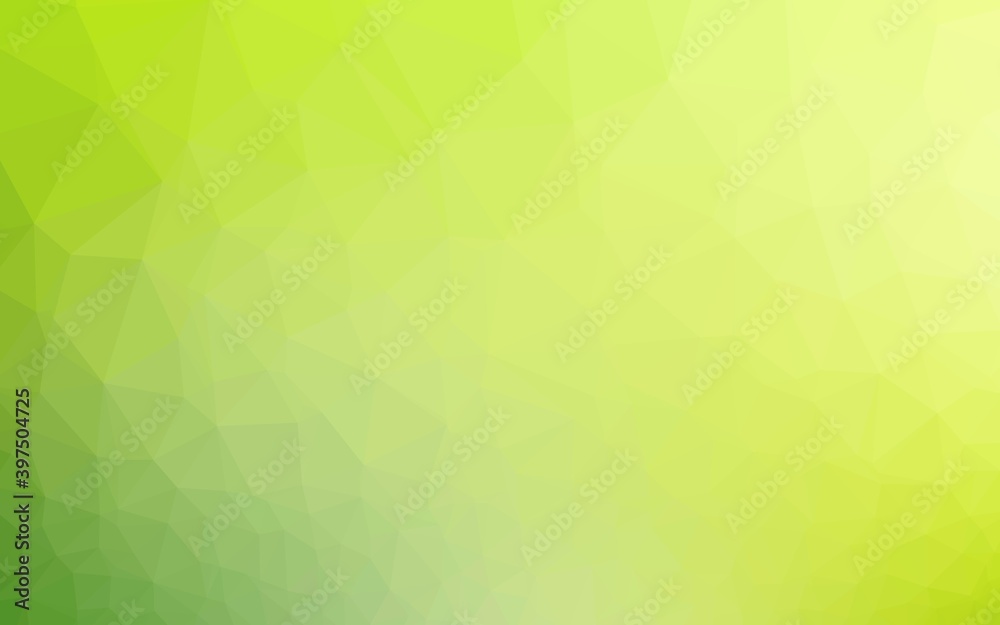 Light Green vector low poly cover.