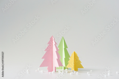 christmas tree made from paper