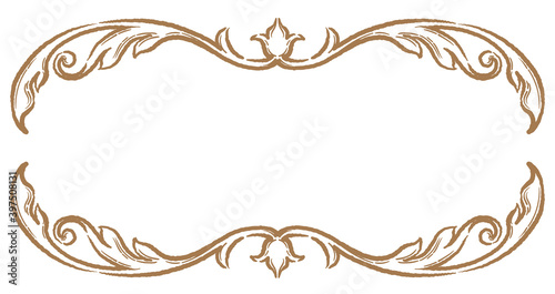 ビンテージ、アンティークな装飾フレーム。ベクター素材