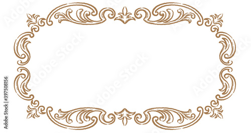 ビンテージ、アンティークな装飾フレーム。ベクター素材