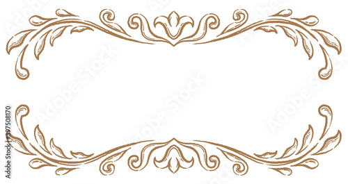 ビンテージ、アンティークな装飾フレーム。ベクター素材