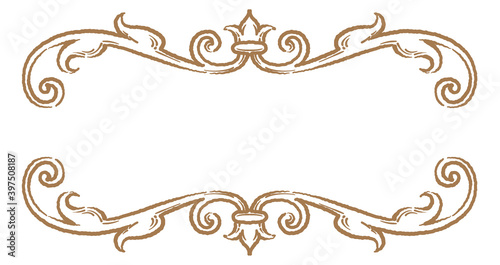 ビンテージ、アンティークな装飾フレーム。ベクター素材